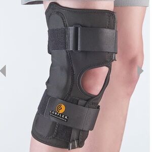 COOLTEX™ AG 13” ANTERIOR CLOSURE KNEE WRAP WITH HINGE